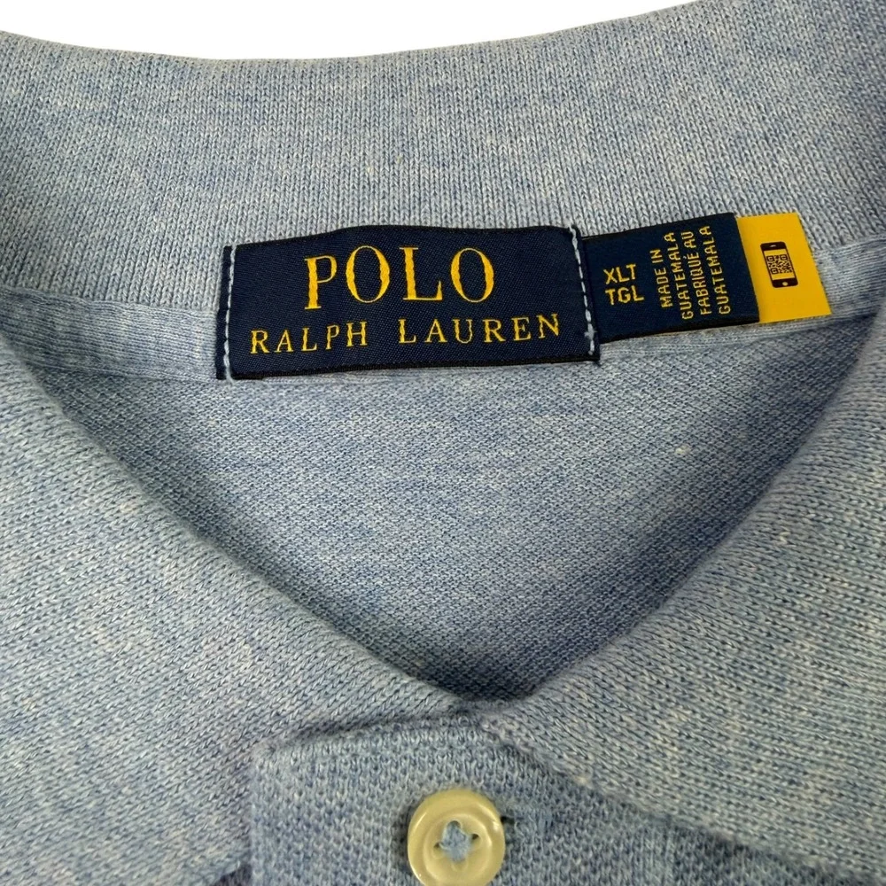 Polo Ralph Lauren Mens XLT Blue Heather Short Sleeve‎ Cotton Polo Shirt NWT